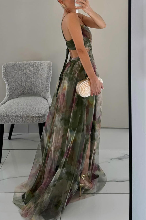 FLOWY V-NECK MAXI DRESS FOR WOMEN