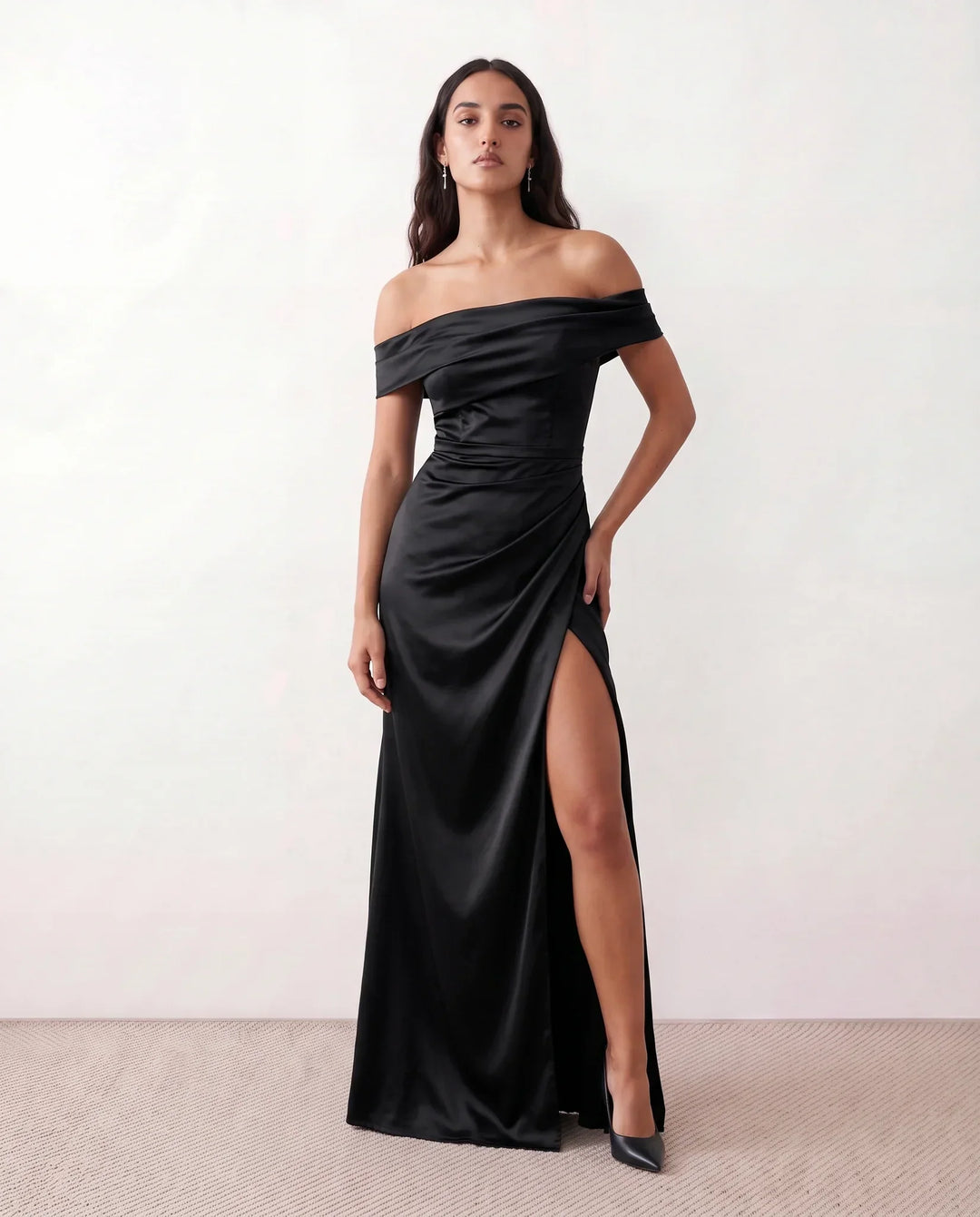 Candice Off-Shoulder Ruched Maxi Dress for Women