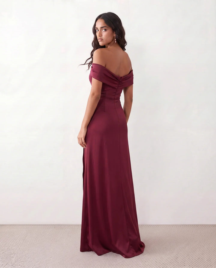 Candice Off-Shoulder Ruched Maxi Dress for Women
