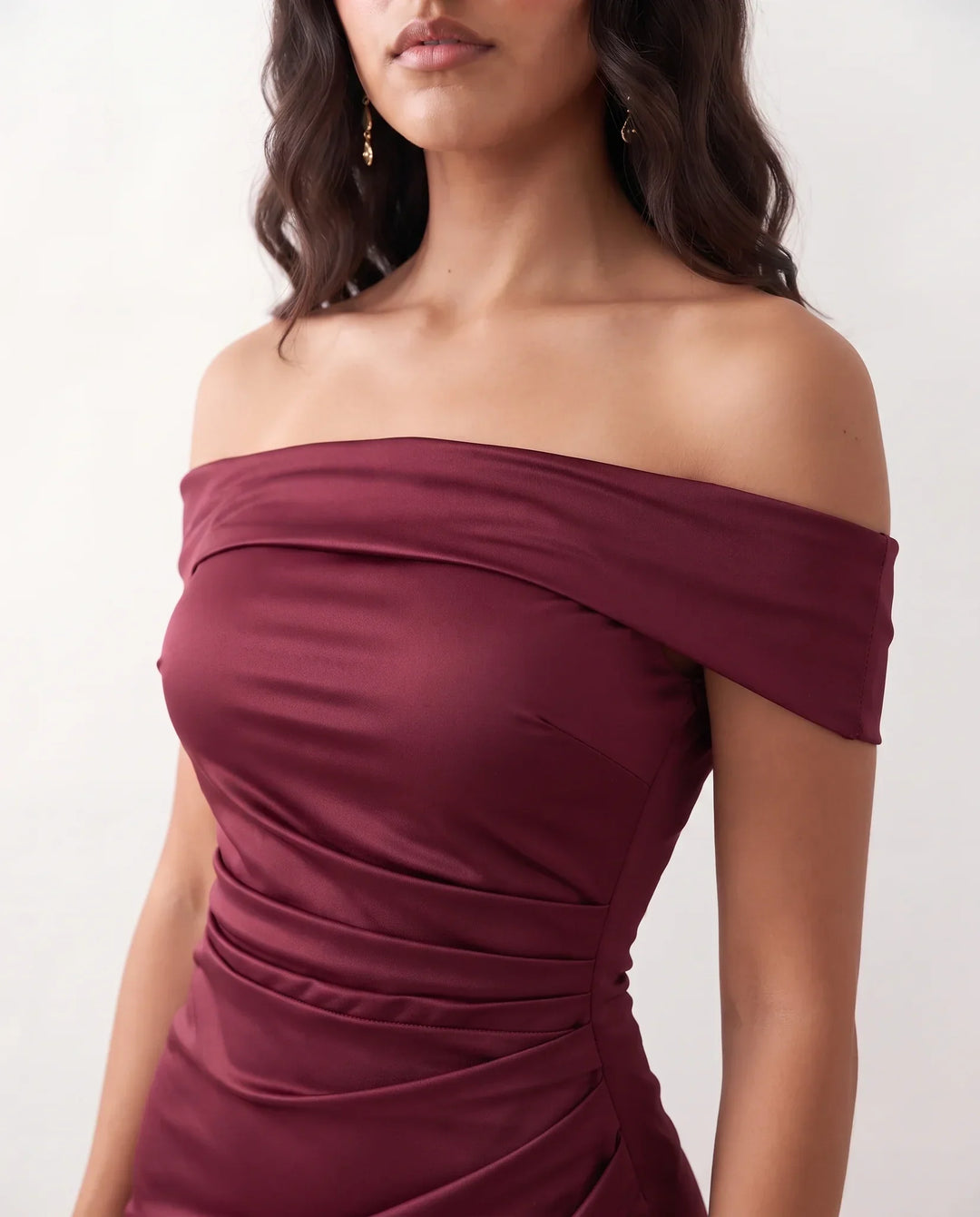 Candice Off-Shoulder Ruched Maxi Dress for Women