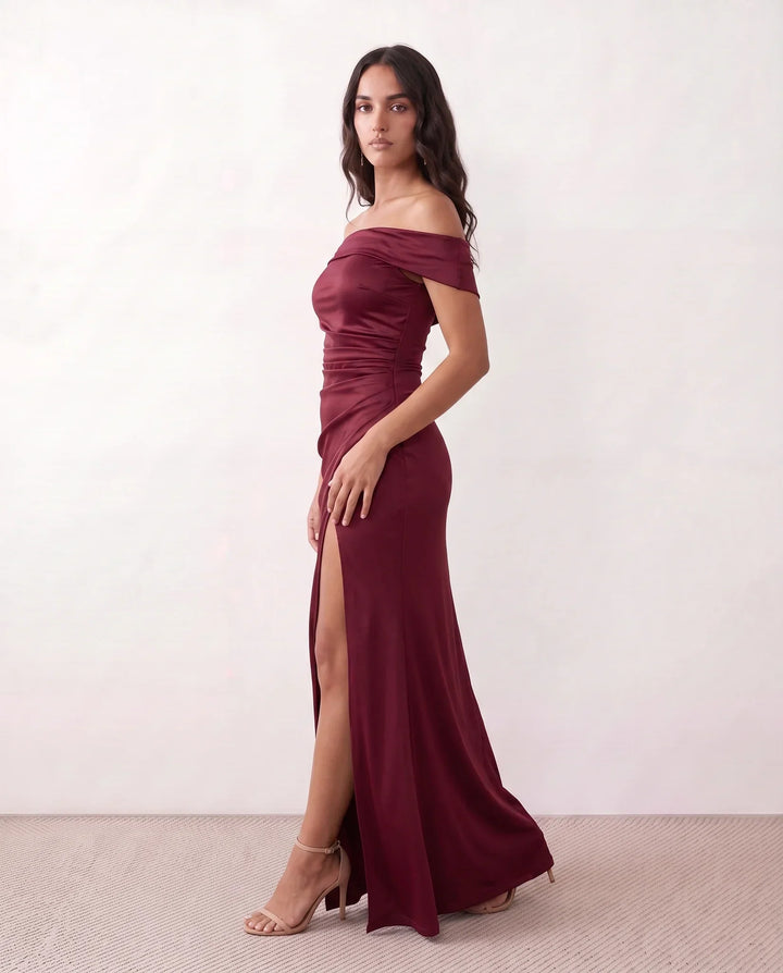 Candice Off-Shoulder Ruched Maxi Dress for Women
