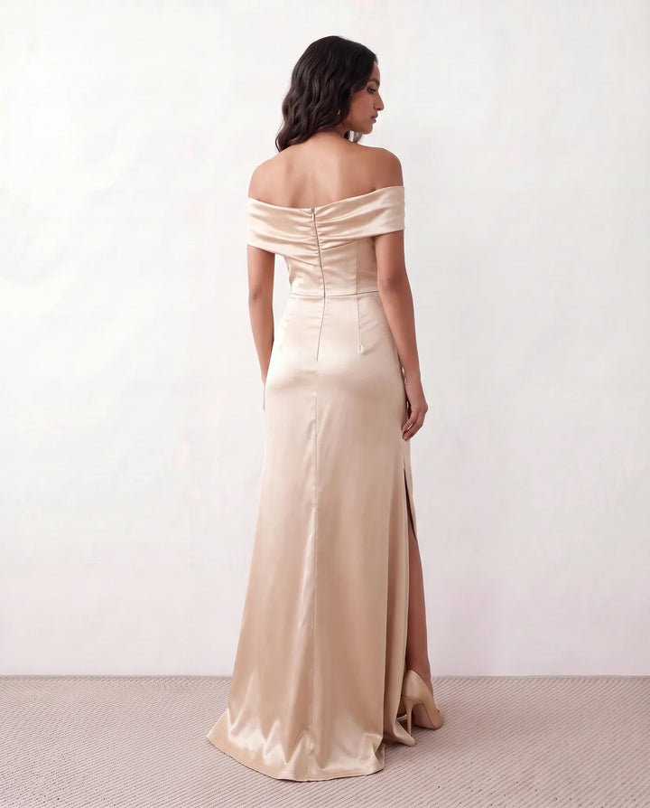 Candice Off-Shoulder Ruched Maxi Dress for Women