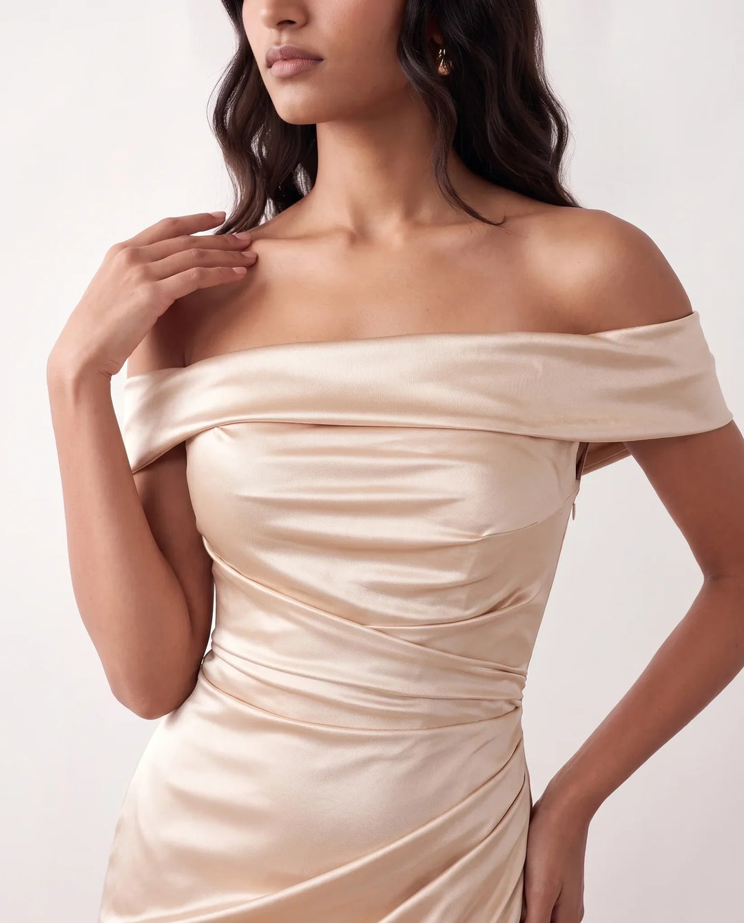 Candice Off-Shoulder Ruched Maxi Dress for Women