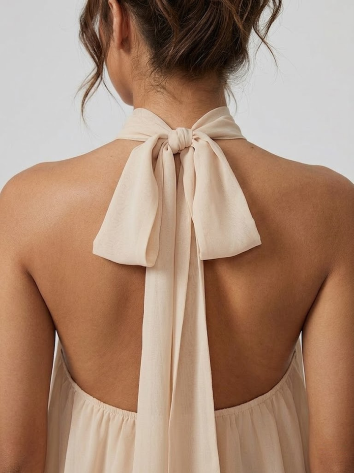 HALTER RUFFLE TIERED DRESS FOR WOMEN