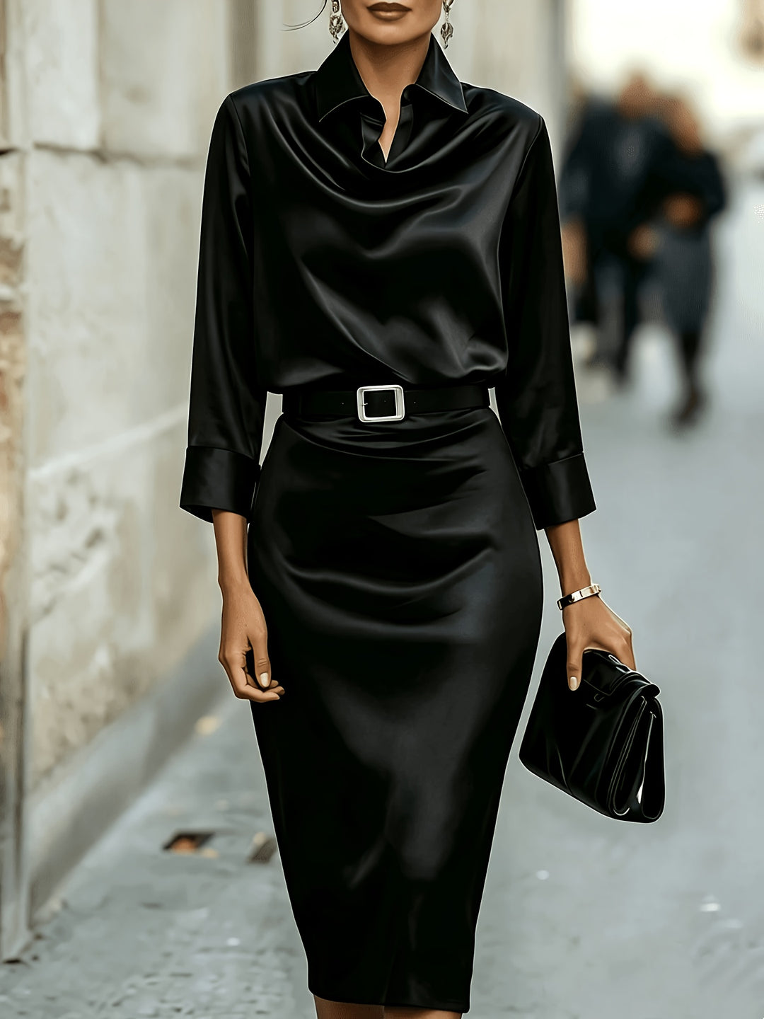 Anja COWL NECK COCKTAIL DRESS FOR WOMEN
