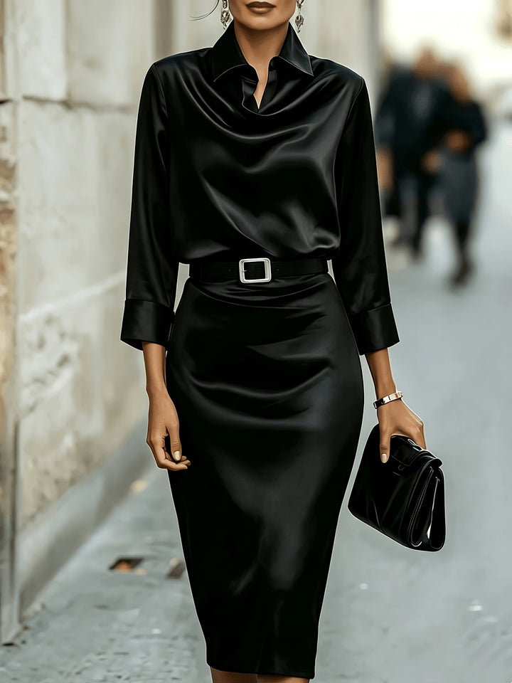 Anja COWL NECK COCKTAIL DRESS FOR WOMEN