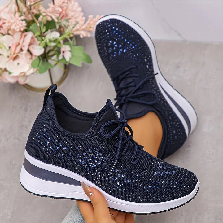 Ingeborg's | Sparkling Mesh Slip-On Sneakers with Arch Support for Women