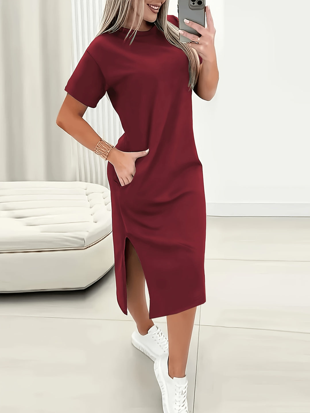 Anke SIDE SLIT COCKTAIL DRESS FOR WOMEN