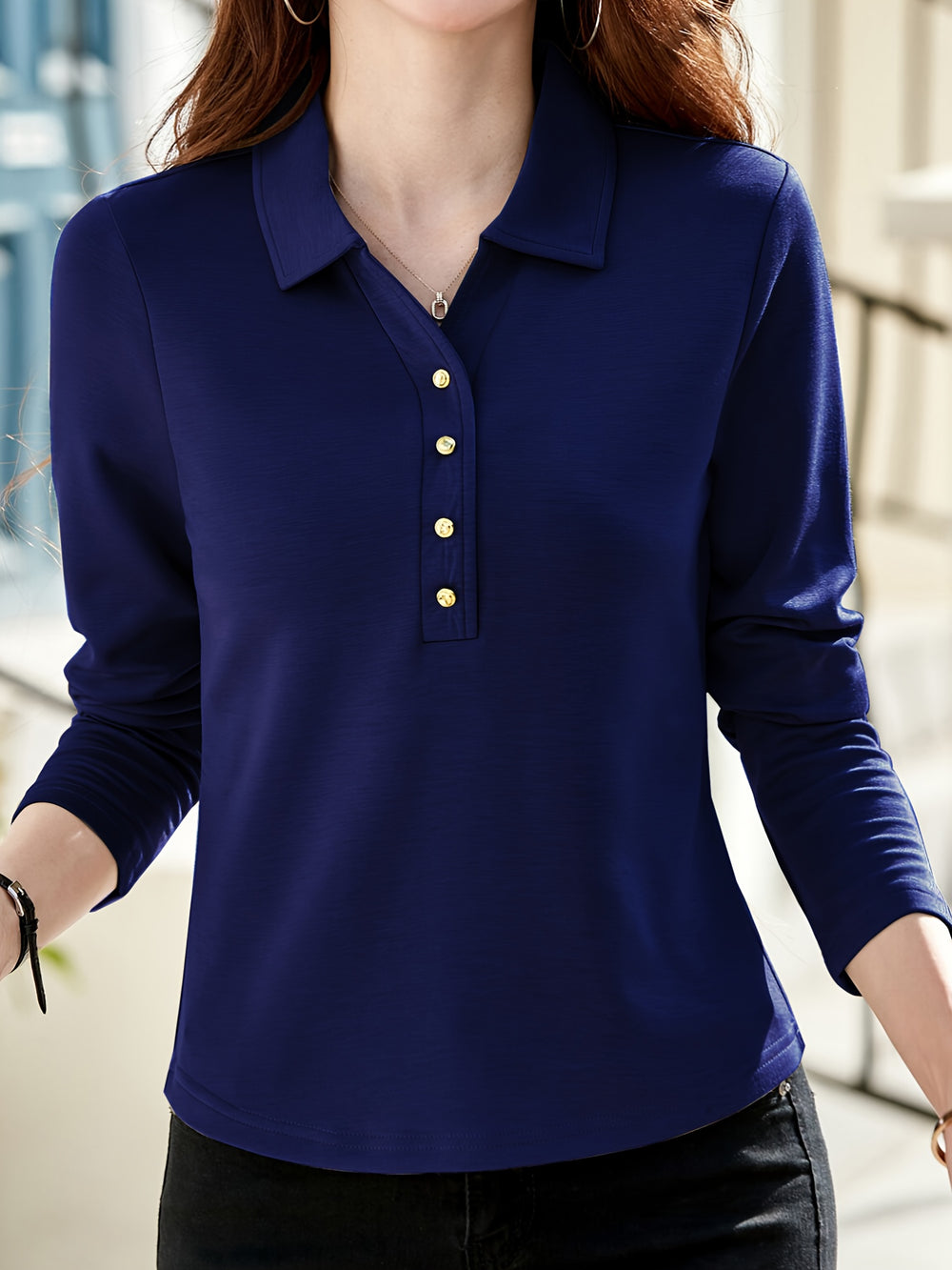 Althea BUTTON POLO SHIRT FOR WOMEN
