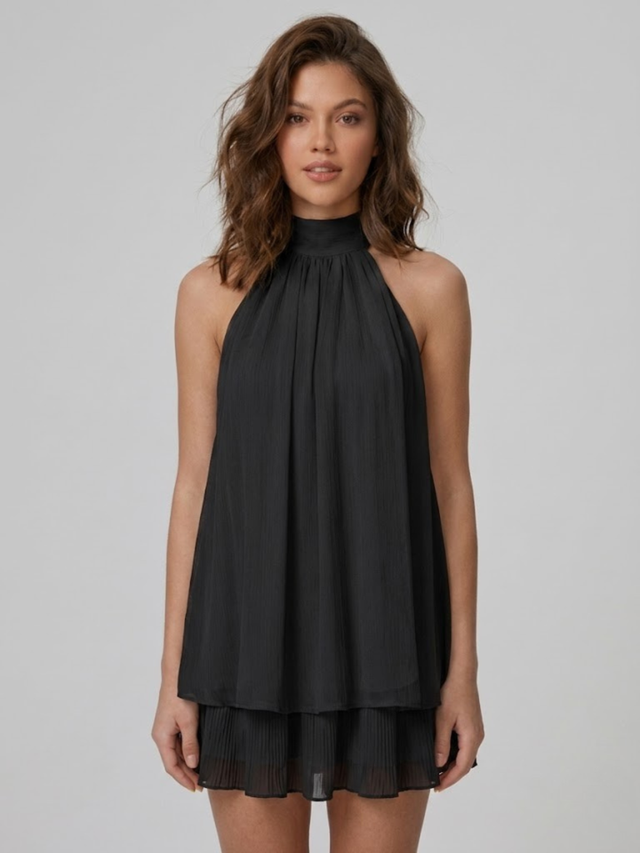 HALTER RUFFLE TIERED DRESS FOR WOMEN