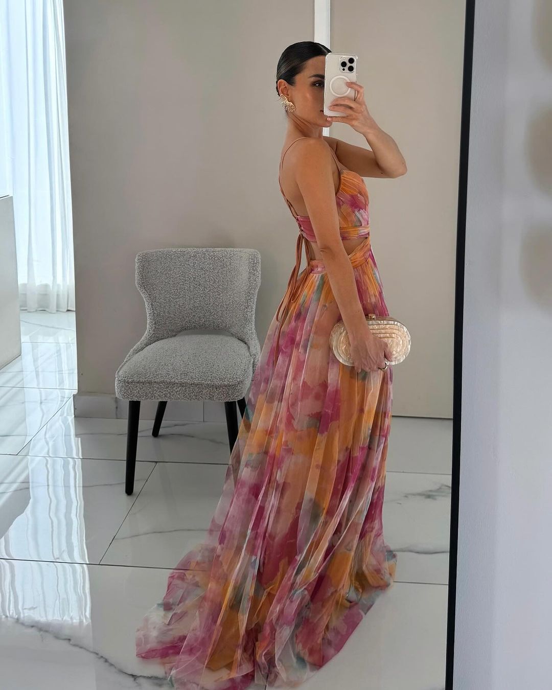 FLOWY V-NECK MAXI DRESS FOR WOMEN