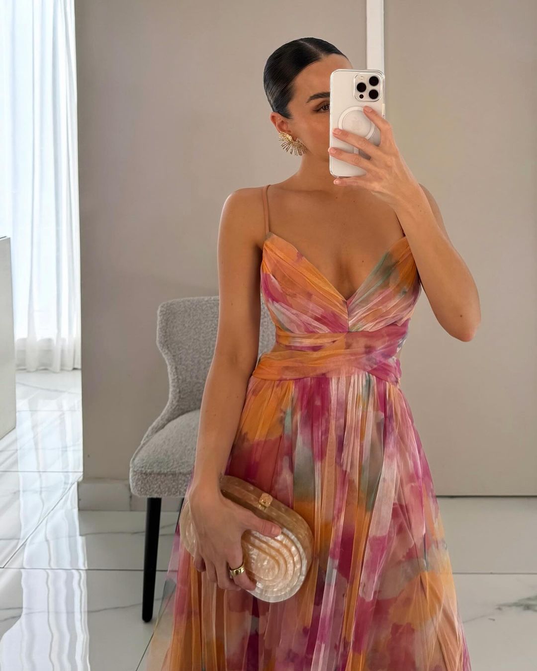 FLOWY V-NECK MAXI DRESS FOR WOMEN