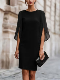 SPLIT SLEEVE A-LINE DRESS FOR WOMEN