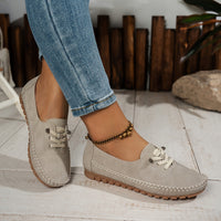 Nadyssa | Slip-On Ribbed Loafers with Cushioned Comfort Sole