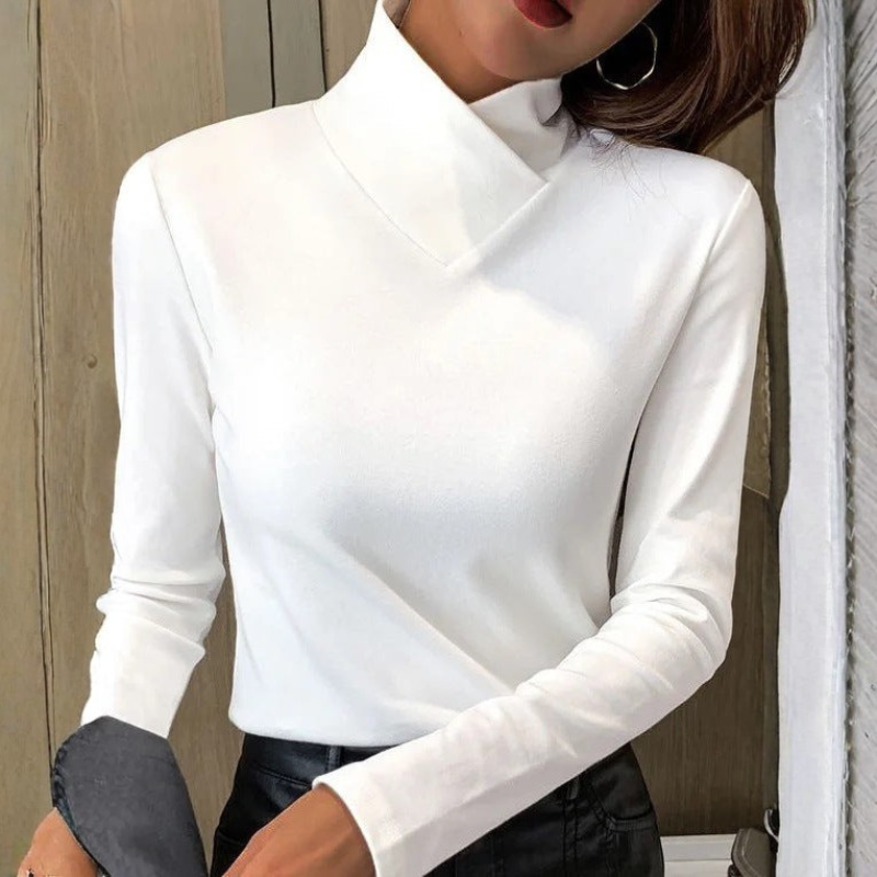 Marlowe - Ribbed Turtleneck Sweater with Long Sleeves for Women