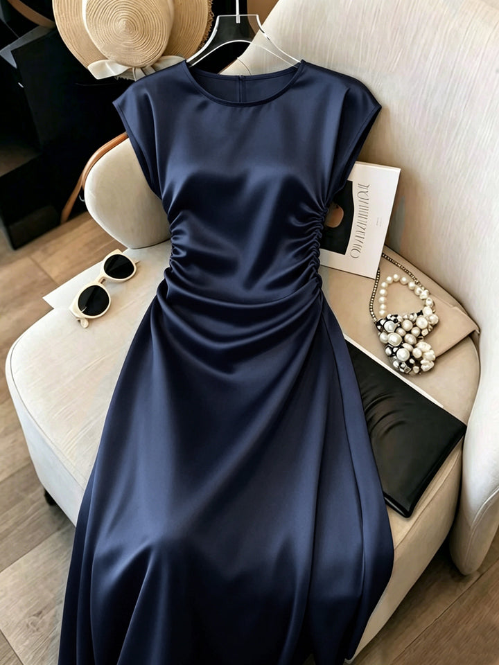 Anita RUCHED SATIN-SHEEN COCKTAIL DRESS FOR WOMEN