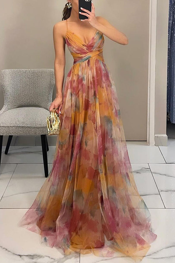 FLOWY V-NECK MAXI DRESS FOR WOMEN