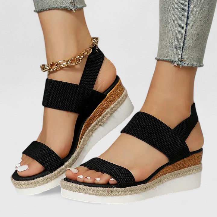 Nadelisse | Slingback Wedge Sandals with Cushioned Footbed for Women