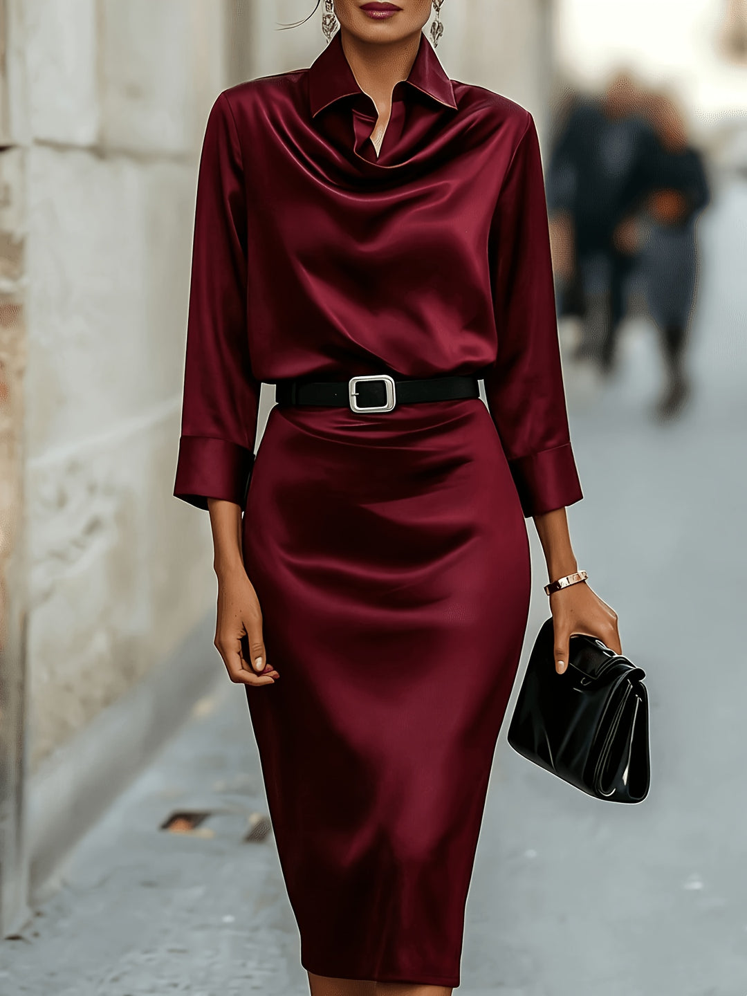 Anja COWL NECK COCKTAIL DRESS FOR WOMEN