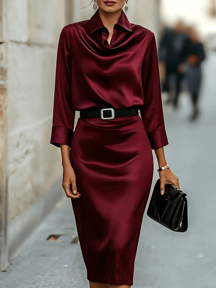 Anja COWL NECK COCKTAIL DRESS FOR WOMEN