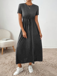 TIE-WAIST T-SHIRT MAXI DRESS FOR WOMEN