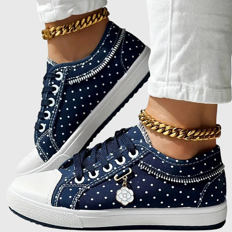 Anaïs | Wide Toe Box Lace-Up Comfort Sneakers with Arch Support