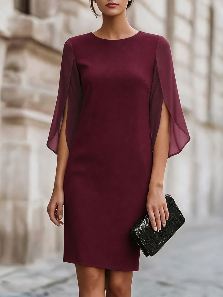 SPLIT SLEEVE A-LINE DRESS FOR WOMEN