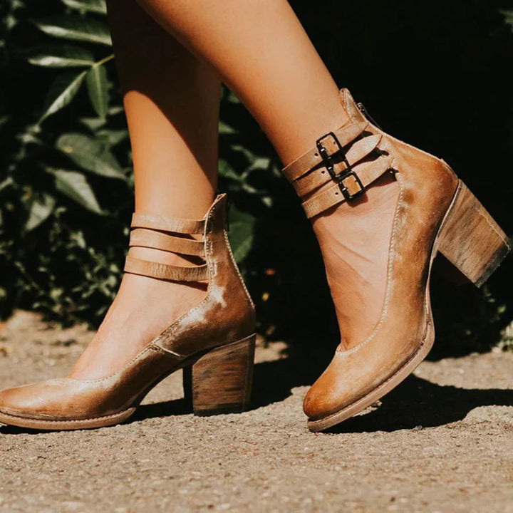 Madelief | Sleek Zip-Up Ankle Boots with Cushioned Insole for Women