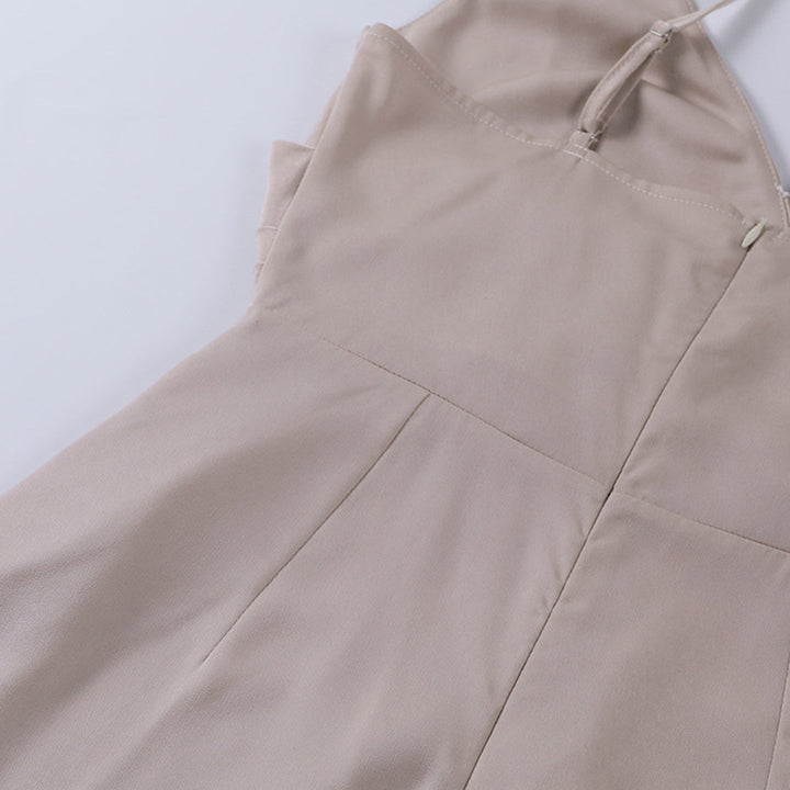 Britt Crossed Neckline Slit Gown for Women