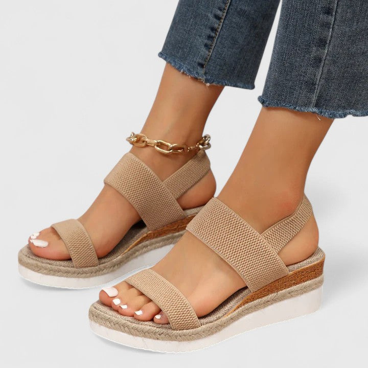 Nadelisse | Slingback Wedge Sandals with Cushioned Footbed for Women
