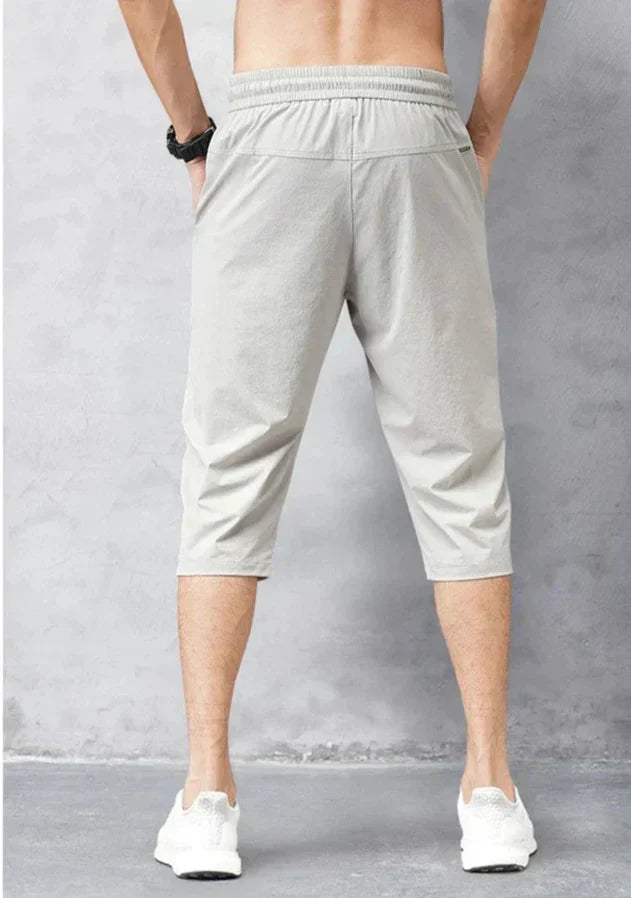 Konrad | Men's Straight Leg Knee-Length Shorts with Drawstring