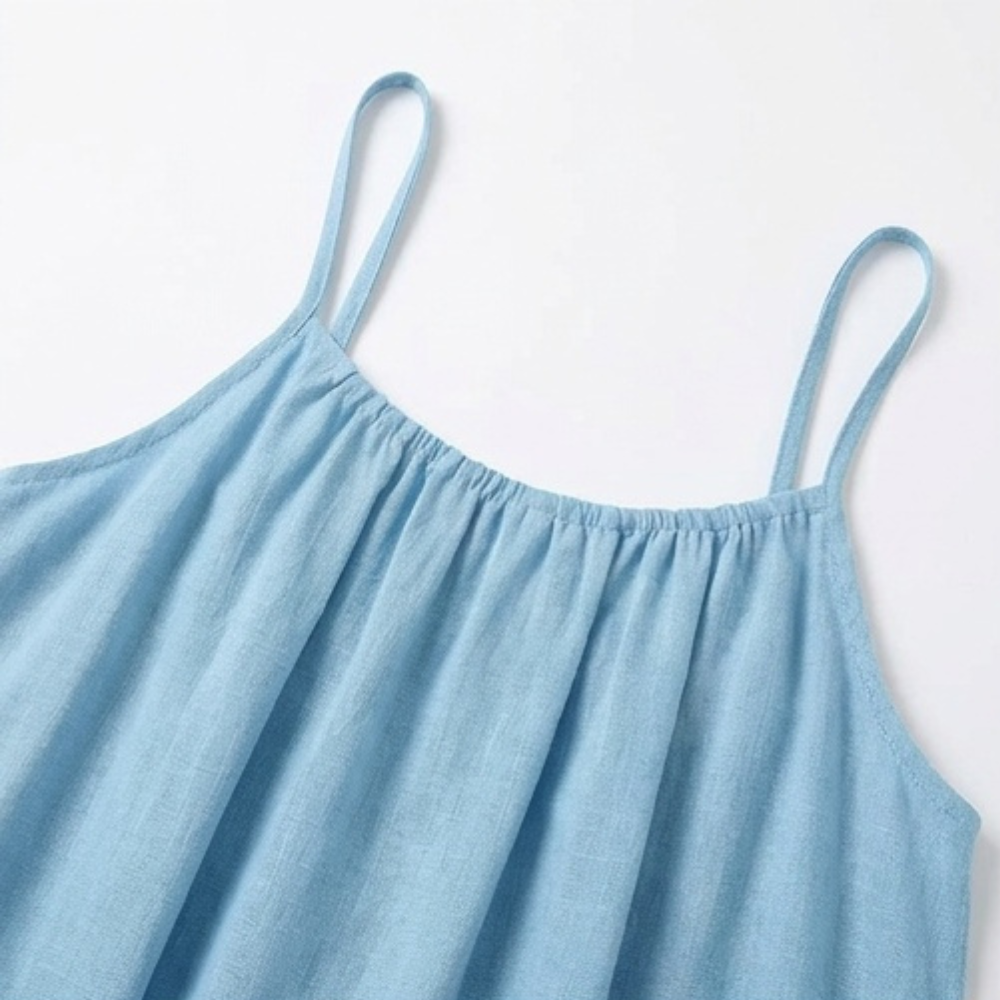 Nadalyra | Open-Back A-Line Sundress with Spaghetti Straps for Women