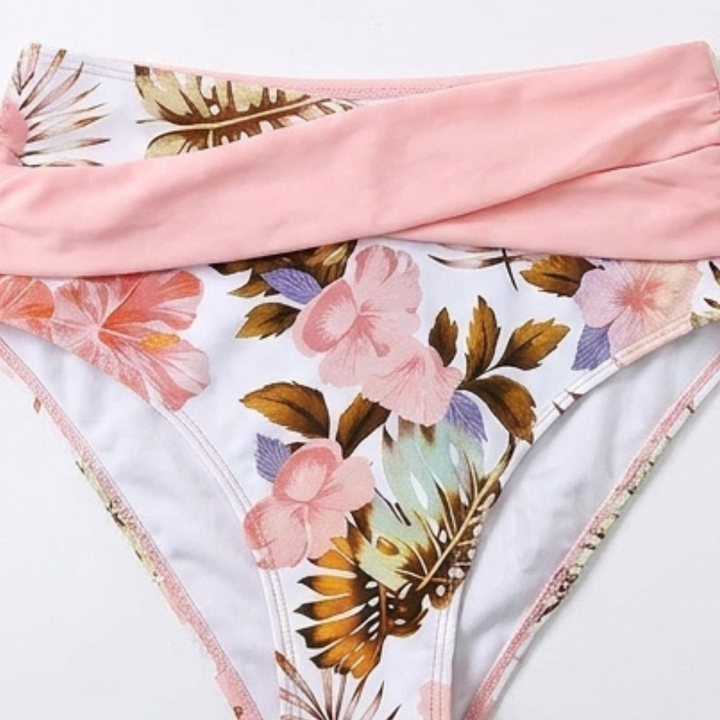 Agatha | Wrap V-Neck High-Waist Two-Piece Bikini Set