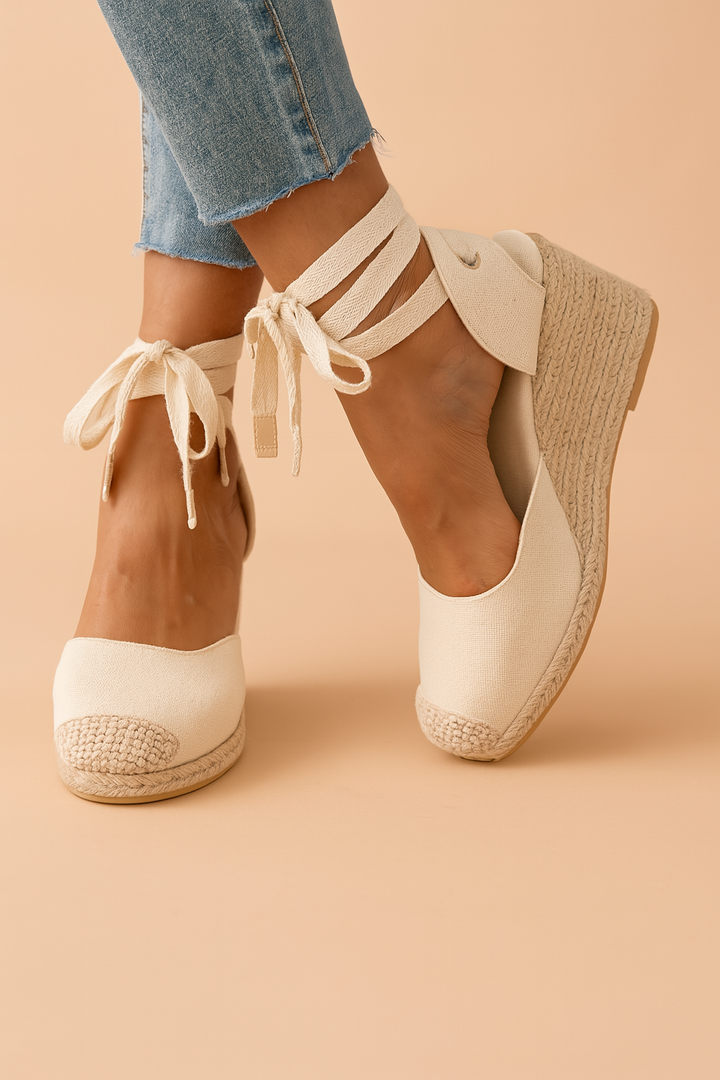Meg LACE-UP WEDGE SANDALS FOR WOMEN
