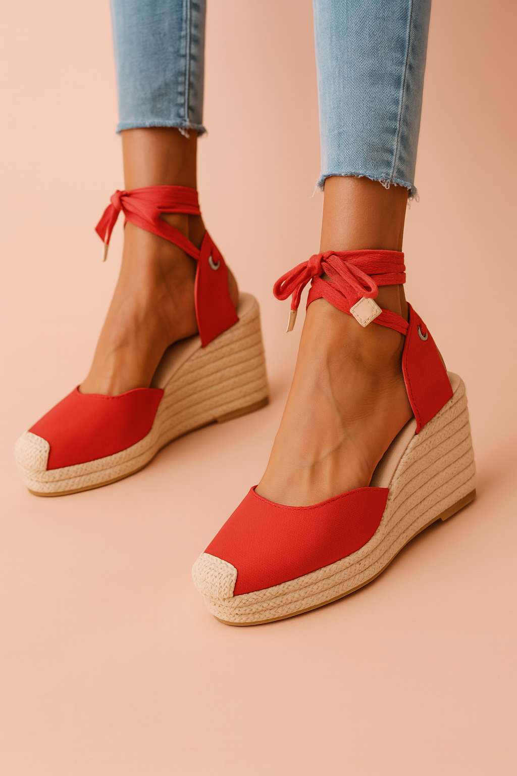Meg LACE-UP WEDGE SANDALS FOR WOMEN