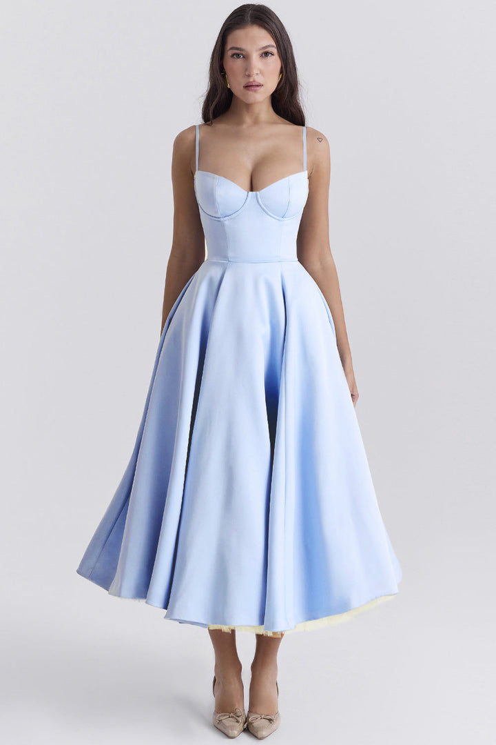 BUSTIER MIDI DRESS FOR WOMEN