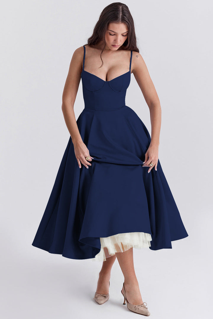 BUSTIER MIDI DRESS FOR WOMEN