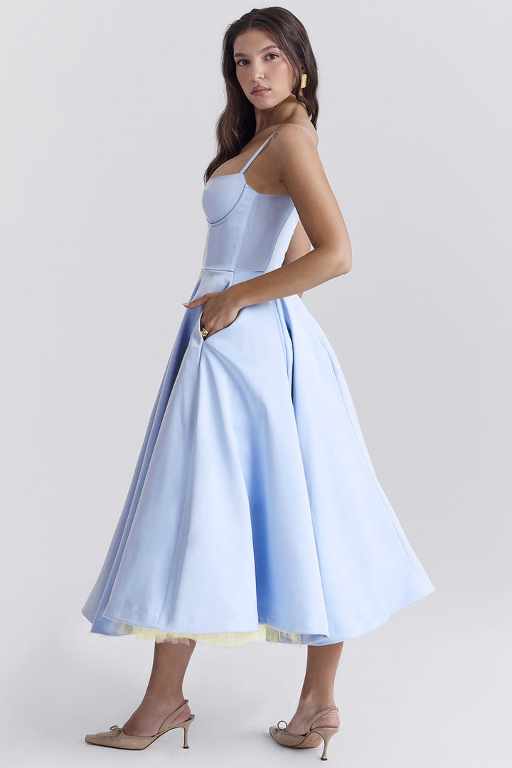 BUSTIER MIDI DRESS FOR WOMEN