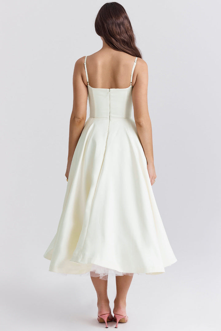 BUSTIER MIDI DRESS FOR WOMEN