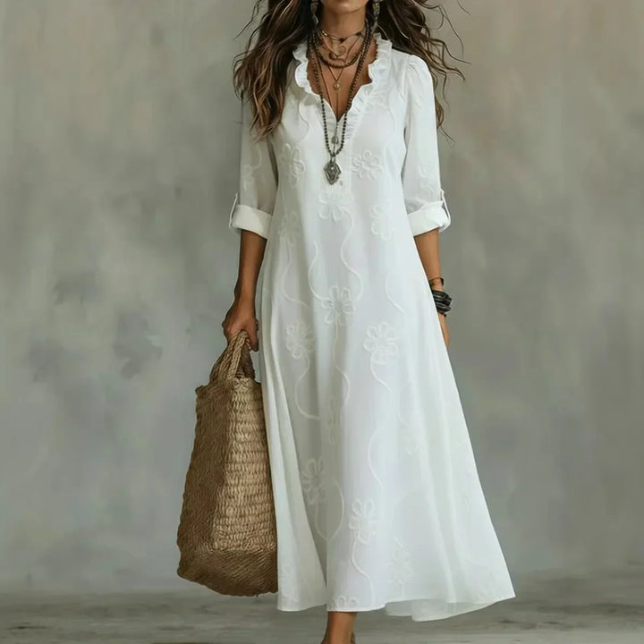 Sienna | Women's Floral Maxi Dress Belly-Flattering Summer Fit