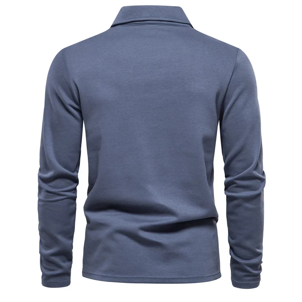 Daan | Embroidered Button-Front Polo Shirt for Men