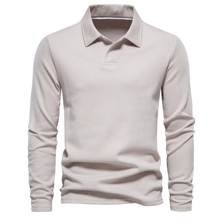 Daan | Embroidered Button-Front Polo Shirt for Men