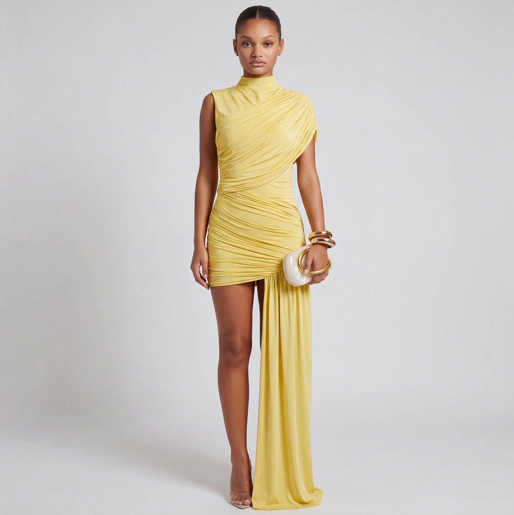 Nadalee HIGH NECK MINI DRESS FOR WOMEN
