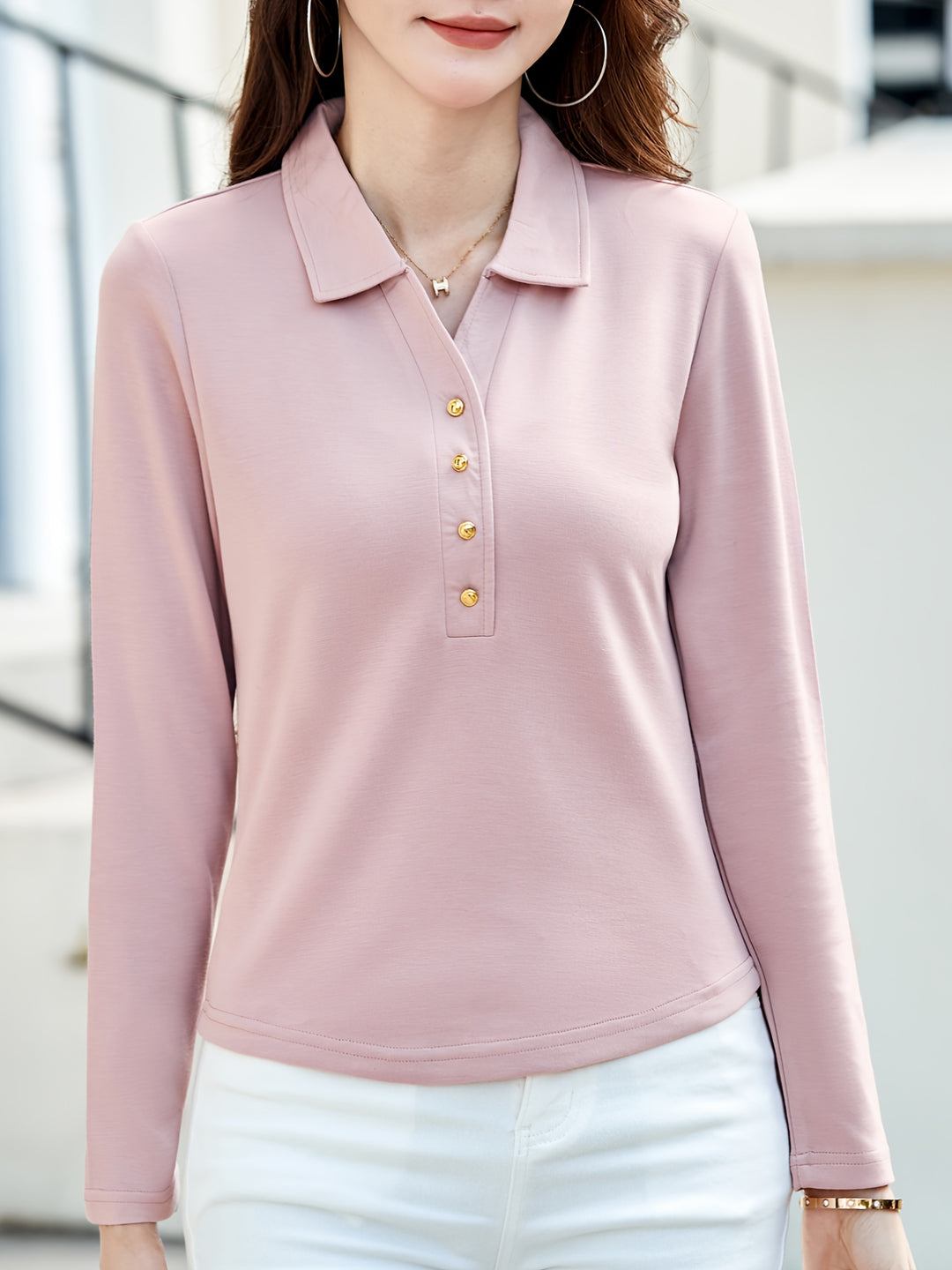 Althea BUTTON POLO SHIRT FOR WOMEN