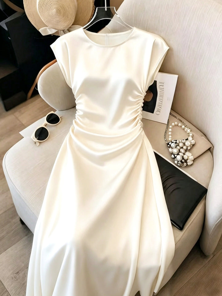 Anita RUCHED SATIN-SHEEN COCKTAIL DRESS FOR WOMEN