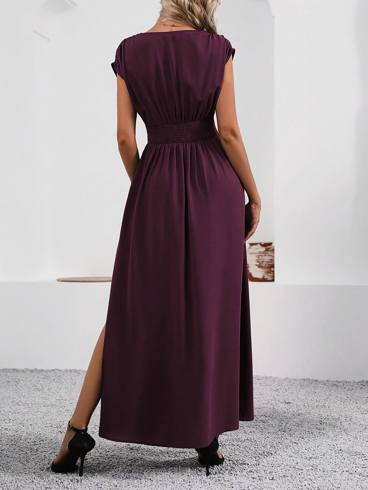 DRAPED WRAP MAXI DRESS FOR WOMEN