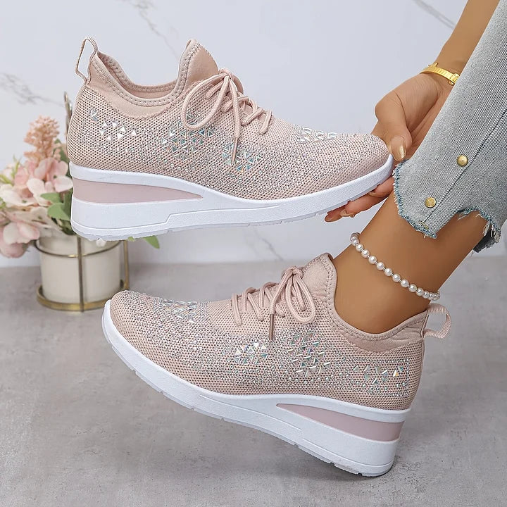 Ingeborg's | Sparkling Mesh Slip-On Sneakers with Arch Support for Women