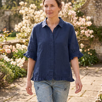 Georgia | Women's Blouse V-Neck Long Sleeve Relaxed-Fit
