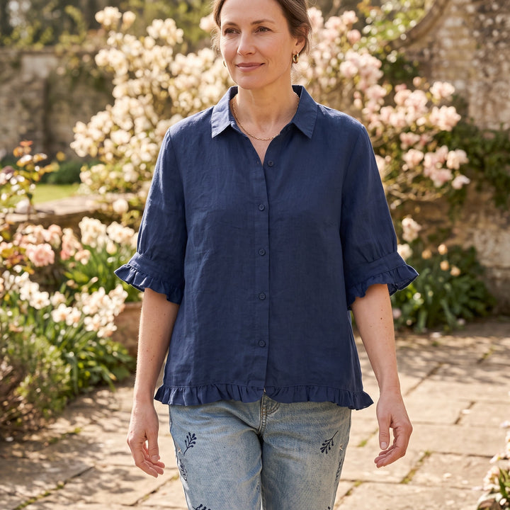 Georgia | Women's Blouse V-Neck Long Sleeve Relaxed-Fit