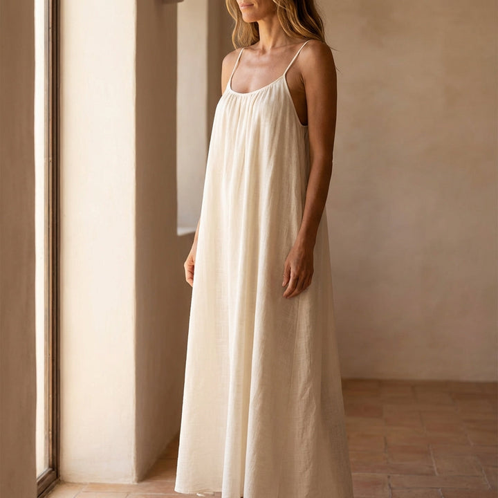 Isadora | Sleeveless Open-Back Maxi Dress with Spaghetti Straps for Women